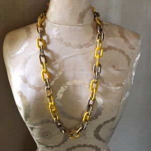 J. Crew Crystal-Stripe Chain Link Necklace